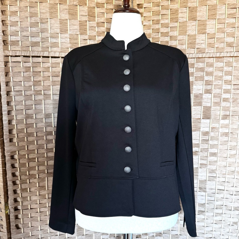 NWOT black Nic+Zoe military style jacket XXL